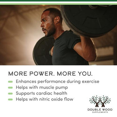 Double Wood Supplements Nitric Oxide Supplement (Stim Pre Workout) 180 Capsules