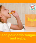 Hiya Kids Immune Support Vitamin C Elderberry & Beta Glucans For Ages 2 Delicious Orange Flavor 0G Sugar 20 Stick Packs For Toddlers & Kids