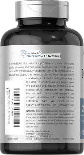 Horbaach D Mannose Supplement 120 Capsules 2100Mg