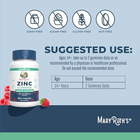 Maryruth'S Maryruth Organics Zinc Gummies Zinc Supplements Immune Support Supplement Essential Mineral Pectin Based Overall Health & Wellness Ages 14 & Up Vegan Non Gmo 30 Servings