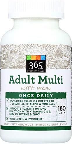 365 Everyday Value, Adult Multi With Iron, 90 Ct (Packaging May Vary)