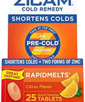 Zicam Cold Remedy Zinc Rapidmelts, Citrus Flavor, 25 Count (Pack Of 1)