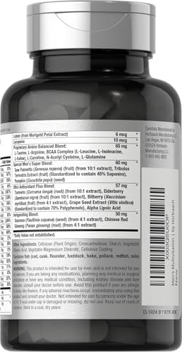 HorbAach Multivitamin For Men 60 Caplets Non-Gmo & Gluten Vitamins & Minerals Daily Supplement