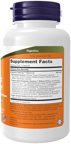 Now Foods Supplements Probiotic Defense Probiotic Blend In A Whole Food Base With 1 Billion Organisms 90 Veg Capsules