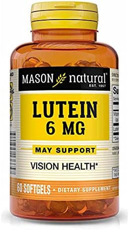 Mason Natural Lutein 6Mg Antioxidant Softgels Cholesterol 60 Ea