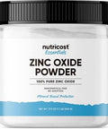 Nutricost Zinc Oxide Powder (500 Grams) 100% Pure No Additives Vegan Nongmo Nutricost Essentials