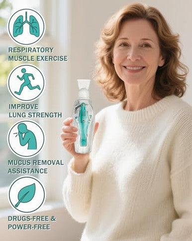 Defunx Breathing Exercise Device For Lungs - Flutter Valve Mucus Removal Device - Breath Trainer Green