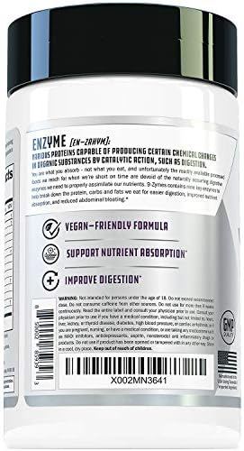 Cutler Nutrition 9Zymes Digestive Enzyme Supplement: Contains Bromelain Protease Lipase Lactase & More To Help Reduce Bloating Improve Absorption And Reduce Gas 120 Servings/Capsules