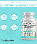 Clean Nutraceuticals Quercetin Zinc Vitamin C Vitamin D Bromelain Elderberry - Lung Immune Support Supplement Adults With Artemisinin, Sea Moss, Echinacea, Allergy Relief
