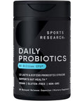 Sports Research Daily Probiotics With Prebiotics 60 Billion Cfu - Vegan Capsules For Gut Health & Digestive Support Probiotics For Women & Men - Non-Gmo Verified & Gluten Free 30 Count
