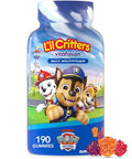 L'il Critters Paw Patrol Gummy Vites Daily Gummy Multivitamin for Kids Vitamin C D3 for Immune Support Cherry Orange and Blueberry Flavors 190 Gummies