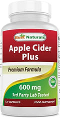 Best Naturals Apple Cider Vinegar Plus 600 Mg 120 Capsules Vinegar Capsules For Healthier Digestion Cleanse Body Naturally (Pack Of 2)