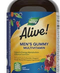 Nature'S Way Alive Men'S Daily Gummy Multivitamin, Supports Energy Metabolism & Muscle Function, B-Vitamins, Gluten-Free, Vegetarian, Fruit Flavored, 150 Gummies (Packaging May Vary)