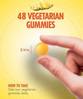 Sundance Vitamin D3 Gummies 2000 IU 48 Count Pineapple Flavor Vegetarian NonGMO and Gluten Free Supplement
