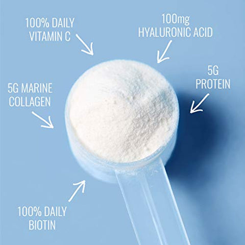 Collagen For Her - Marine Collagen Beauty Blend - Hydrolyzed Collagen Protein Powder Hyaluronic Acid Biotin Vitamin C Hair Skin Nail Supplement For Women (30 Servings)
