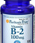 Puritan'S Pride Vitamin B-2 100 Mg Tablets 100 Count