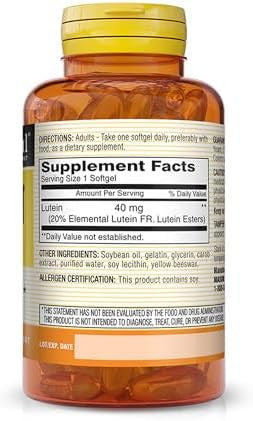 Mason Natural Lutein 40 Mg Ultra Strength Soft Gels 30 Ea