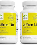 Terry Naturally Saffron Lift + Curcumin Herbal Supplement With Curcumin Nongmo Saffron & Brain Curcumin Capsules Concentration & Relaxation Support Supplement 60 Capsules (Pack Of 2)