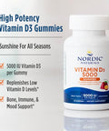 Nordic Naturals Vitamin D3 5000 Gummies Passion Fruit - 30 Gummies - Support For Healthy Bones Mood & Immune System - Vegetarian - Non-Gmo 30 Servings