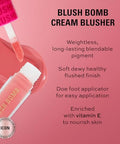 Revolution Beauty London Revolution Beauty Blush Bomb Cream Blusher Lightweight Makeup & Creamy Formula For A Dewy Finish Enriched With Vitamin E Dolly Rose 0.15 Fl. Oz.