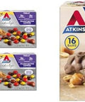 Atkins Endulge Treat Peanut Butter Candies 2G Net Carbs 2G Sugar & Caramel Chocolate Nut Roll Snack Bar Protein Snack High In Fiber 2G Sugar 16 Count