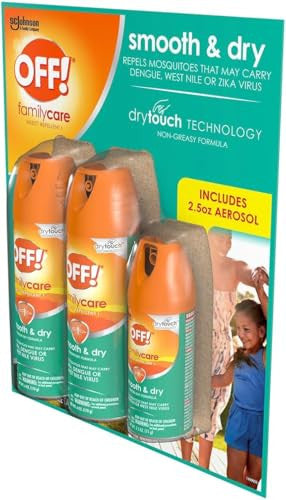 Off Family Care Insect Repellent Smooth & Dry Travel Aerosol Sprays 6 Oz. 2.5 Oz