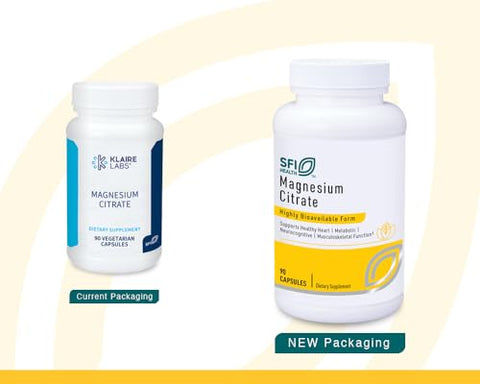 Klaire Labs Sfi Health Magnesium Citrate Supplement - Highly Bioavailable Magnesium Mineral Supplements For Healthy Energy Muscles Nerves Bones & Cognition (90 Capsules)