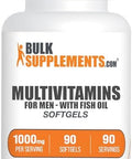 Bulksupplements.Com Multivitamin For Men Softgels - Daily Multivitamin, Multimineral Supplement, With Fish Oil - Gluten Free, 1 Men'S Multivitamin Softgel Per Serving, 90 Count (Pack Of 1)