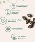 Micro Ingredients Saw Palmetto With Pumpkin Seed Oil For Men 240 Softgels Cold-Pressed Extract Virgin Oil Formula Rich In Essential Fatty Acids & Phytosterols Non-Gmo Gluten & Soy Free
