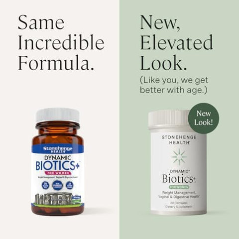 Stonehenge Health Biotics For Women Probiotic 70 Billion Cfu 24 Strains + Prebiotic Fiber Weight Management Focus & Mood Digestive Vaginal & Immune Support Nongmo 30 Delayedrelease Veg Caps