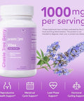 Premom Vitex Chaste Tree Berry: 1000Mg Vitex Chasteberry Supplement Supports Hormone Balance & Fertility Supports Menstrual Cycle Regularity Pms Support Supplement For Women Vegan Nongmos