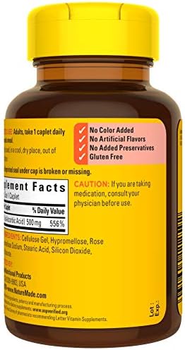 Vitamin C 500 Mg Caplets With Rose Hips 130 Count