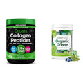 Orgain Collagen Peptides Powder 1Lb & Purely Inspired Organic Green Powder Smoothie Mix Unflavored 24 Servings Joint Hair Skin & Nail Support With Superfoods