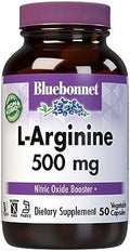 Bluebonnet Nutrition Larginine 500Mg Form Amino Acid Nitric Oxide Precursor Soy Gluten Nongmo Kosher 50 Vegetable Capsules 50 Servings