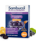 Sambucol Black Elderberry Throat Lozenge - With Black Elderbrry Vitamin C Zinc & Honey Soothes Scratchy Throats High Antioxidants Gluten-Free 20 Count