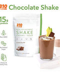 Vegan Organic Plant Protein Powder And Meal Shake With Shaker Cup And 2 Oz Mct Oil By 310 Nutrition Gluten Dairy And Soy 0G Of Sugar Keto And Paleo Friendly (Chocolate)