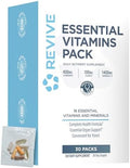 Revive Md Essential Vitamin Packs For Women & Men Vitamins Pack Daily Nutrient Supplement - Travel-Friendly Multivitamin Packets With Arjuna & Turmeric Extract Support Heart Joint & Organ Health