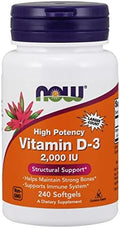 Now Foods Vitamin D3 Structural Support 2000 I.U 480 Softgels