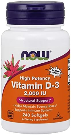 Now Foods Vitamin D3 Structural Support 2000 I.U 480 Softgels