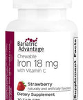 Bariatric Advantage Iron 18 Mg With Vitamin C Chewable Strawberry 90 Tablets