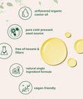 Micro Ingredients Cold-Pressed Organic Castor Oil 32 Fl Oz 100 Pure Unrefined & Hexane-Free Organic Carrier Oil For Hair Skin Eyelashes & Face Sourced In India Usda Certified Non-Gmo