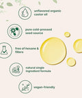Micro Ingredients Cold-Pressed Organic Castor Oil 32 Fl Oz 100 Pure Unrefined & Hexane-Free Organic Carrier Oil For Hair Skin Eyelashes & Face Sourced In India Usda Certified Non-Gmo