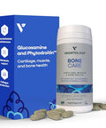 VEGETOLOGY Bone Care Bone Health Supplements Phytodroitin Glucosamine Vitamin D3 K2 and Calcium Supplement Cartilage Muscle and Joint Support Supplement Vegan Bone Strength (60 Count)