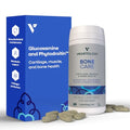 VEGETOLOGY Bone Care Bone Health Supplements Phytodroitin Glucosamine Vitamin D3 K2 and Calcium Supplement Cartilage Muscle and Joint Support Supplement Vegan Bone Strength (60 Count)