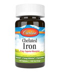 Carlson Chelated Iron 27 mg Superior Absorption Blood Health Energy Utilization and Optimal Wellness 100 Tablets