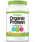 Orgain Organic Vegan Protein Powder + Greens Creamy Chocolate Fudge (1.94Lb) And Organic Vegan Protein Powder Peanut Butter (2.03Lb) Bundle