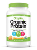 Orgain Organic Vegan Protein Powder + Greens Creamy Chocolate Fudge (1.94Lb) And Organic Vegan Protein Powder Peanut Butter (2.03Lb) Bundle
