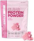 Clean Simple Eats Clear Protein Drinks 20G Grass Fed Whey Protein Isolate Ultra Filtered Light & Refreshing Beverage Low Lactose No Artificial Ingredients Pink Burst Flavor 20 Servings