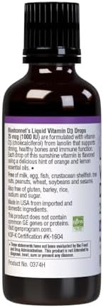 Bluebonnet Liquid Vitamin D3 Drops 1000 Iu Citrus Transparent Scented 1 Fl Oz