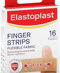 Elastoplast Extra Flexible Finger Strip Plasters (16 Pieces), Flexible And Durable Plasters For Fingers, Stretchy Fabric Plasters, Plasters Waterproof